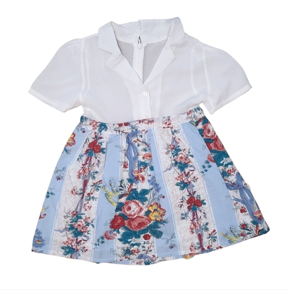 Patpat Little Lady Floral A-Line Dress Cottage Style Size 2T/3T Toddler Girls - Picture 2 of 9